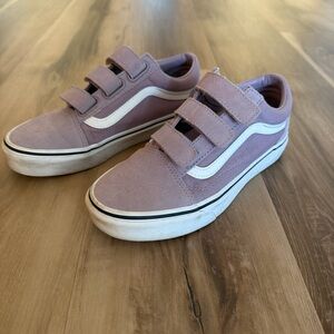 Vans Old Skool Velcro Sneakers Mauve Pink/Lilac Size 6.5